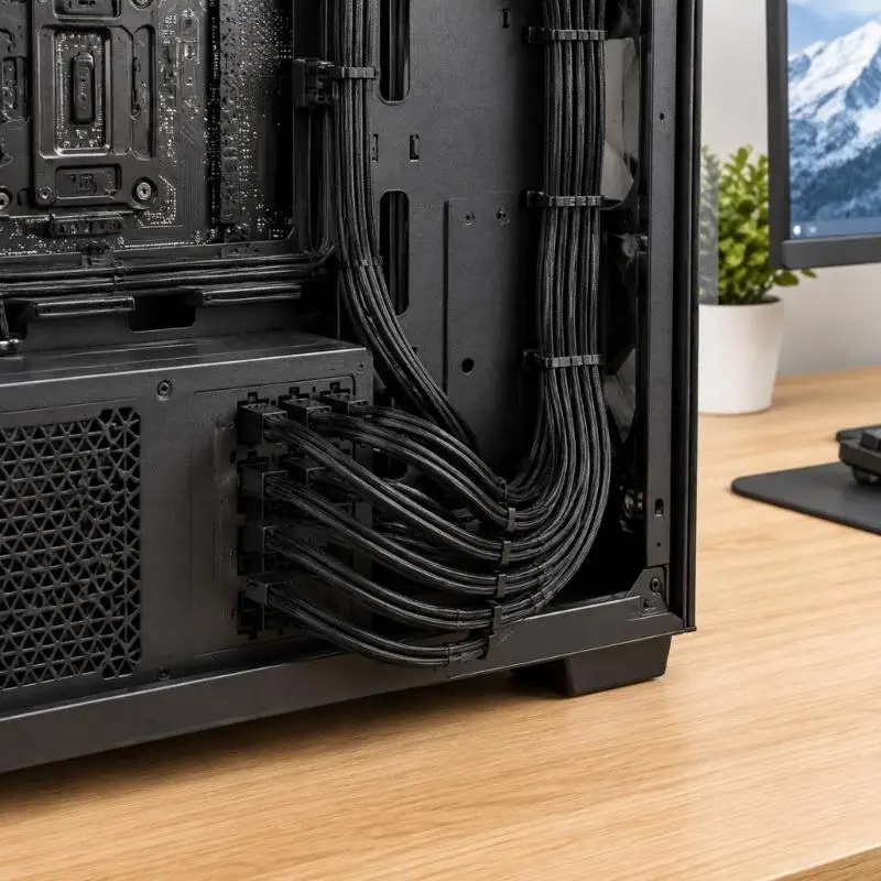 Computer Power Cable Extension Set for Organized Cable Routing