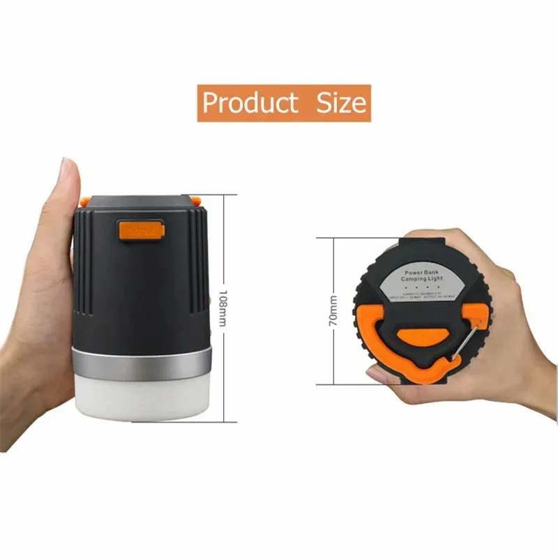 

F2 Working Camping Light Tent Lamp 4800mah Portable LED Night Light Remote Control Rechargeable Outdoor Hiking Fishing Lantern