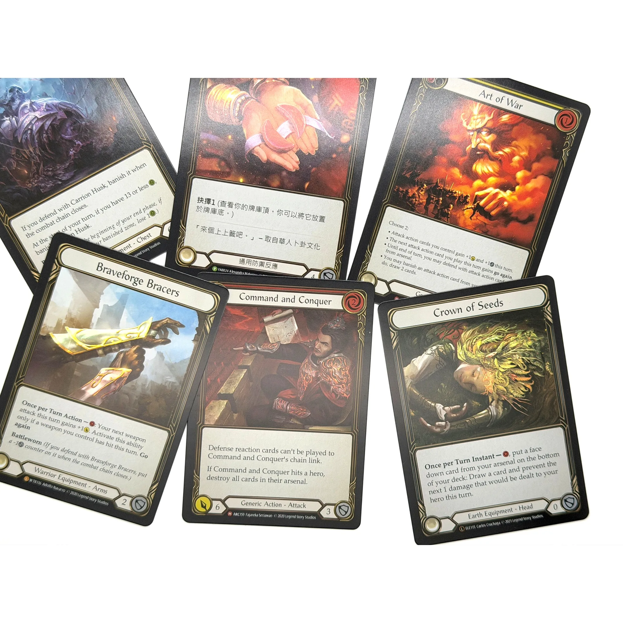 Flesh and Blood Competitive Staples Proxy : Command and Conquer, Art of War, Crown of Seeds, Carrion Husk - DIY Cards  TCG (FAB)