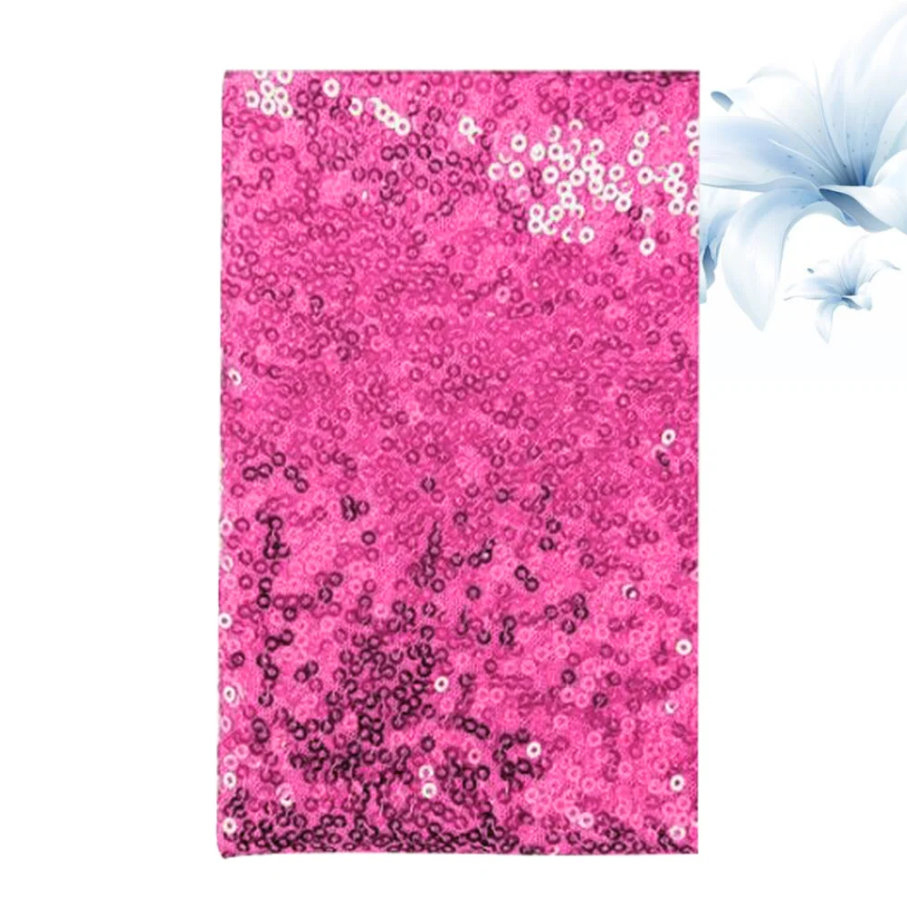 

3Mm Shiny Fabric 135X100Cm Rosy Premium Sturdy Material For Diy Headband Curtain Backdrop Dress Costume Craft Sequin Cloth