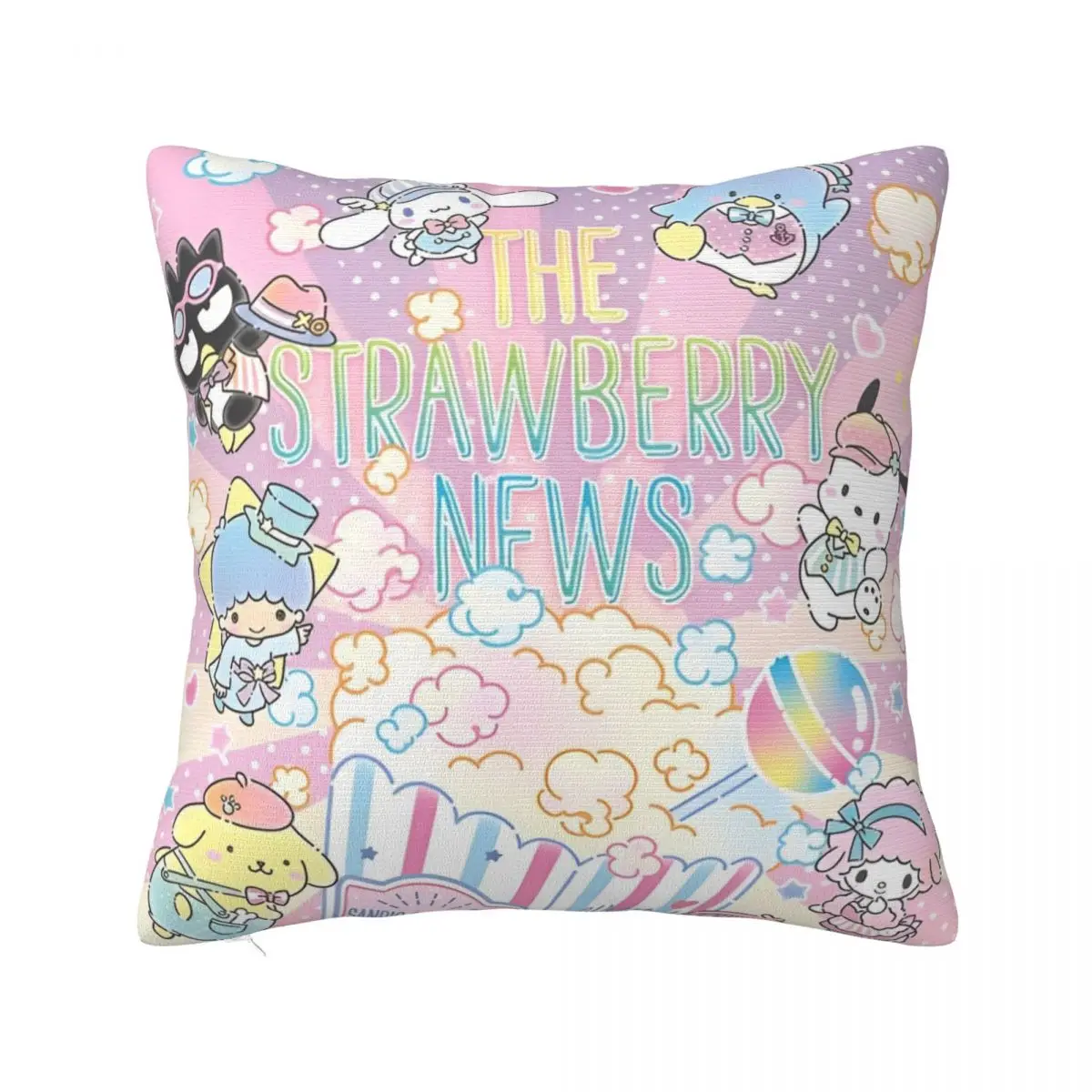 

Printed Official Sanrio Kuromi Melody Hello Kitty Pillowcase Polyester Cushion Cover Cartoon Throw Pillow Case Cover Home 45cm