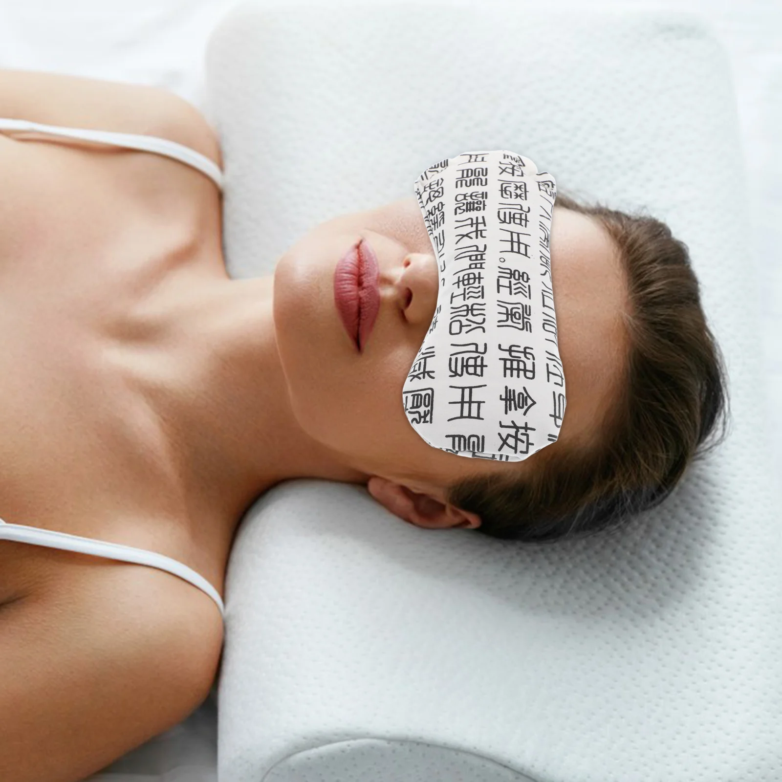 وسادة Mugwort للنوم، وسادة عين للتدفئة للعيون الجافة، قناع عين مرجح للاسترخاء، ملحق تأمل اليوغا