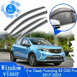For Geely Yuanjing X3 GX3 Pro 2017 2018 2019 2020 2021 2022 2023 Rain Window Visor Deflector Windshield Cover Trim Accessories