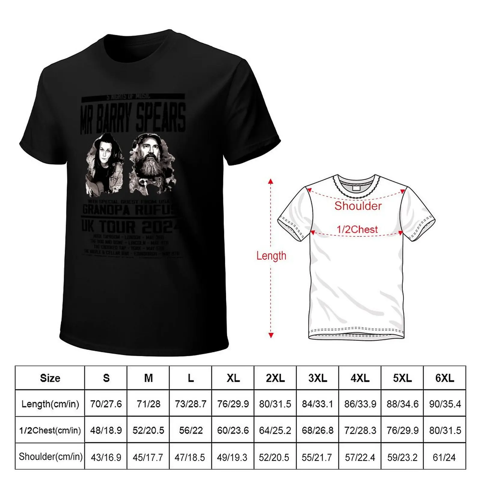 UK TOUR 2024 - Mr Barry Spears & Grandpa Rufus - Wanted T-Shirt funny t shirts cotton T-Shirt