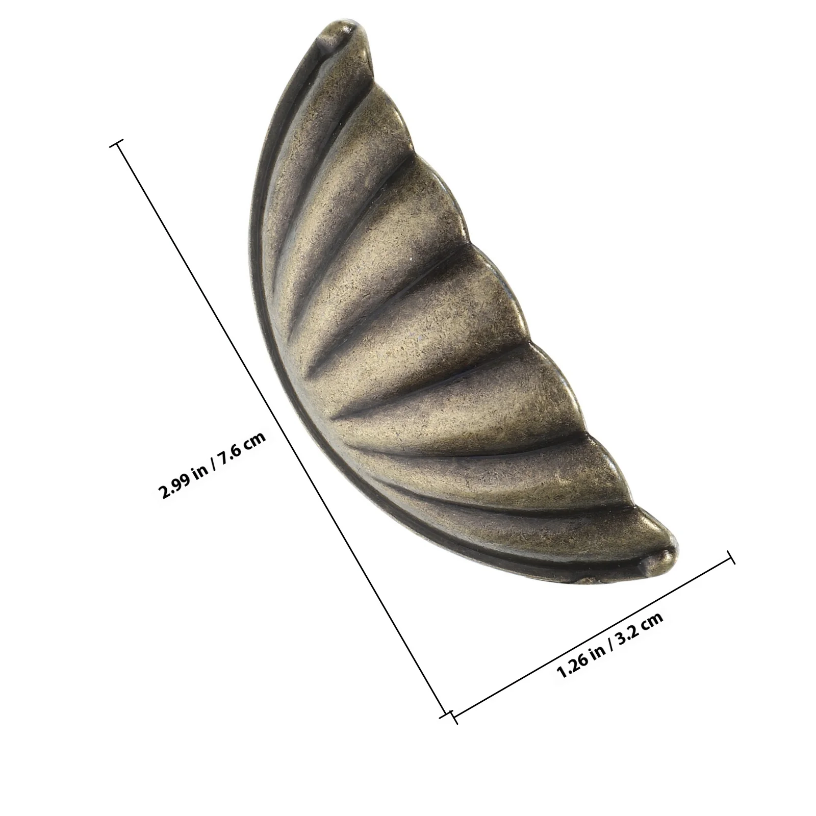 6pcs Vintage Bronze Pull Handles Semi-Circular Zinc Alloy Cabinet Knobs For Furniture Kitchen Cupboard Dresser Drawer Door