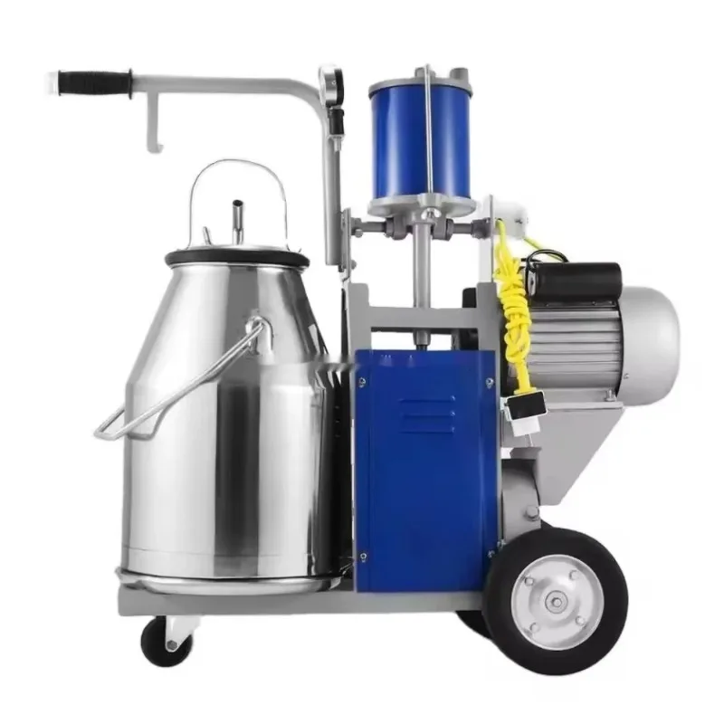 

Electric Cow Milker 10-12 Cows/Hour - 25L Stainless Steel Bucket Milking Machine, Commercial Dairy Farm Equipment