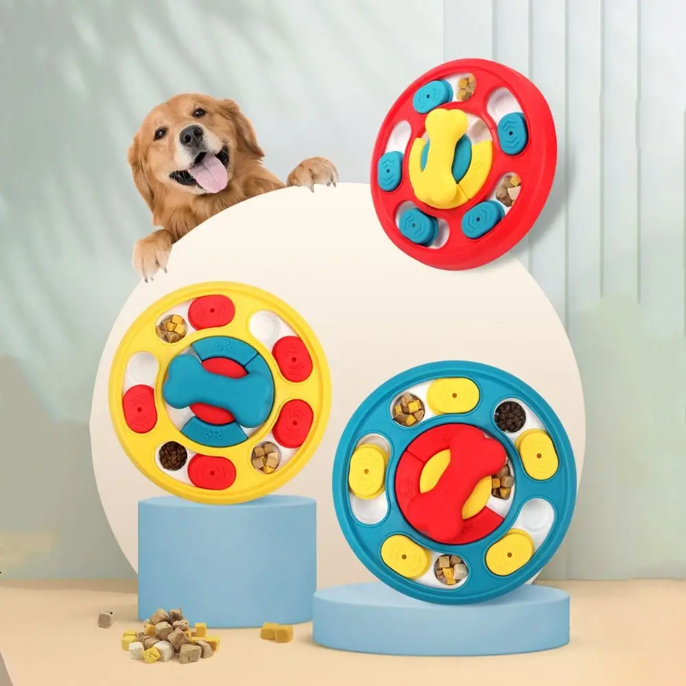 

Training Toy Rotating Pet Feeding Toy Interactive Durable Dog Turntable Pet Leakage Tray Gift