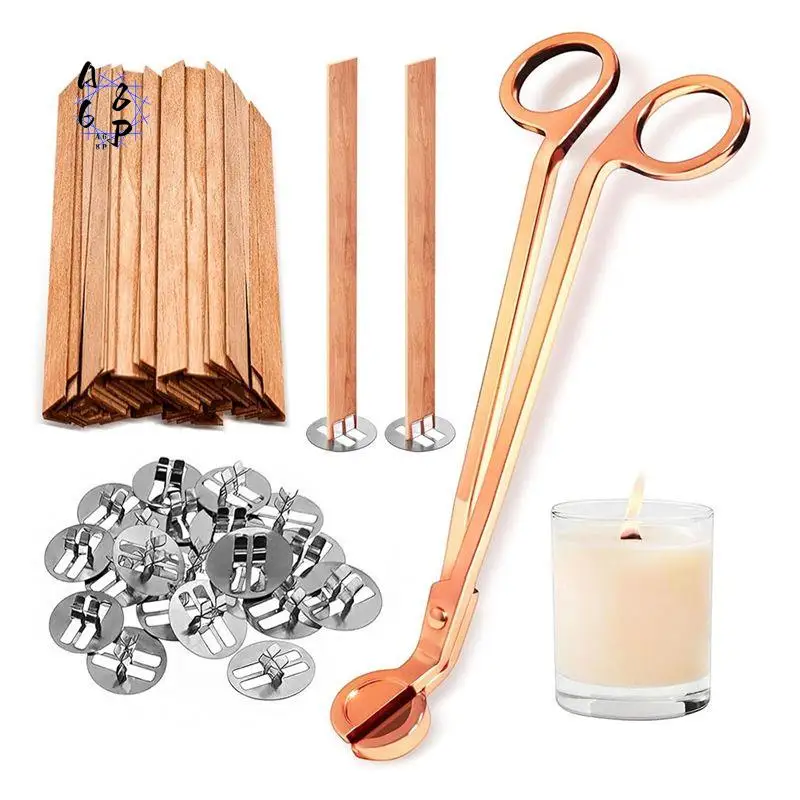 

A68P-100 Pcs Thickened Wood Wicks, Wood Wicks For Candles Making With Wick Trimmer, Candle Wicks 5.1X0.5X0.04 Inches For DIY