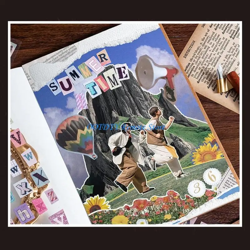  Retro Letter and Number Sticker Journaling Decoration Sticker For Kids Adults Scrapbooking Notebooks Planners Calendar