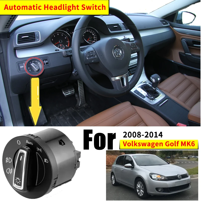 

For Volkswagen Golf Mk6 2008~2014 Headlight Automatic Switch Light Upgrade For VW Jetta SportWagen Vento Variant 2009 2011 2013