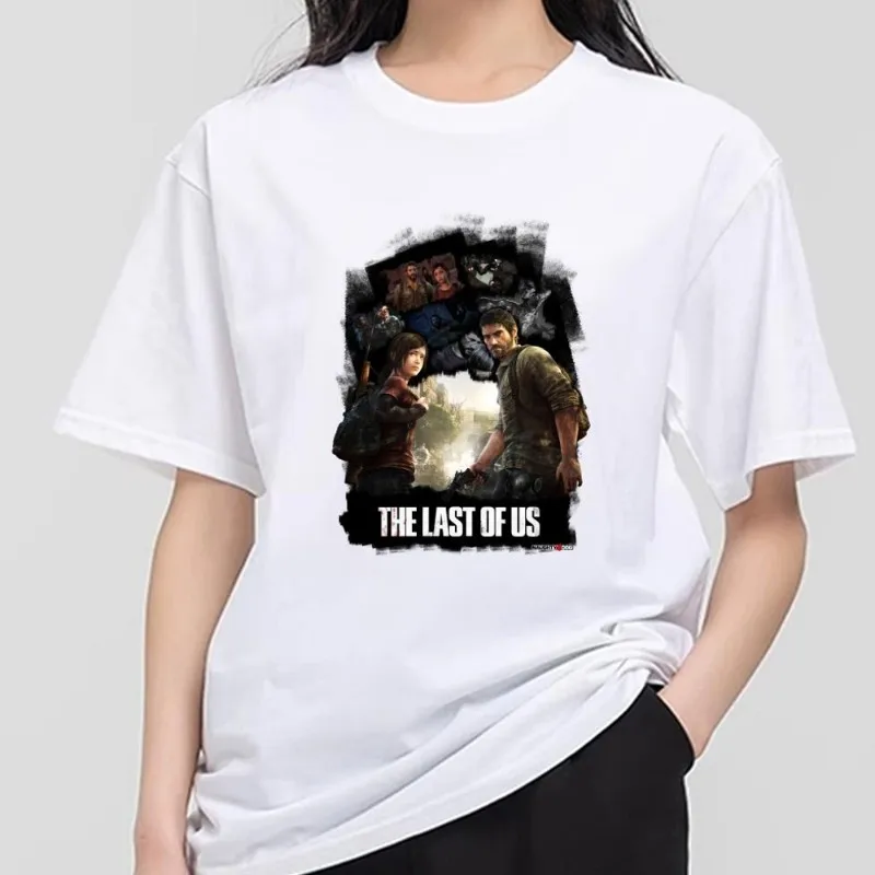 The L-Last of U-Us T Shirt Men Couple Combination Clothes Short Sleeve Collar Fashion T-shirt Women Cotton