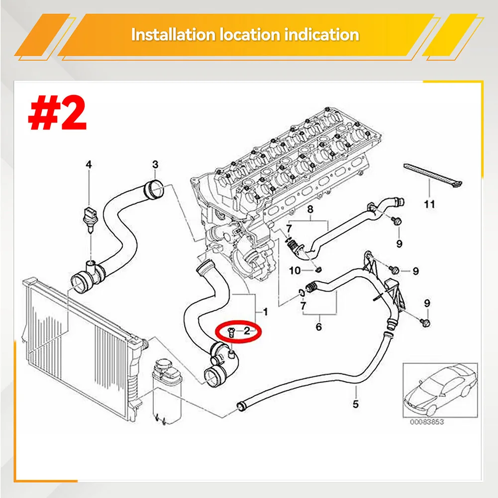 O-ring Radiator Screw Screw 17111712788 Auto Parts Gold Replacement Car Accessories Sturdy Easily Installation