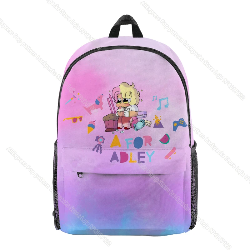 Harajuku A for Adley 3D Print School Bags Kawaii Youthful Notebook Backpacks Oxford Waterproof Boys/Girls Travel Bags