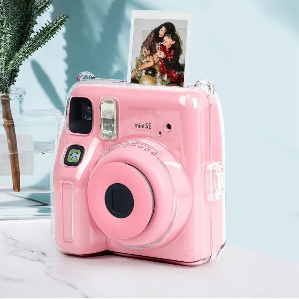 with Photo Storage Instant Camera Case Anti Scratch Shockproof Protective Cover Transparent Crystal for Fujifilm Instax mini SE