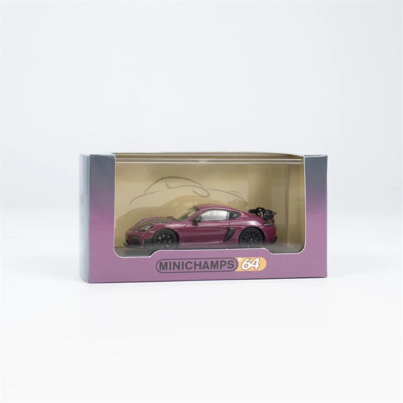 Minichamps 1/64 Porsche Cayman GT4 RS modèle de voiture moulé sous pression bureau affichage statique voitures modèle Simulation Collection voiture garçon jouet cadeau