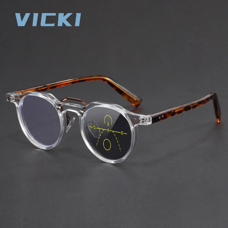 VICKI-montura de gafas con placa de diseño, marco Irregular verde y negro, espejo Retro, se puede personalizar, prescripción multifocus1028