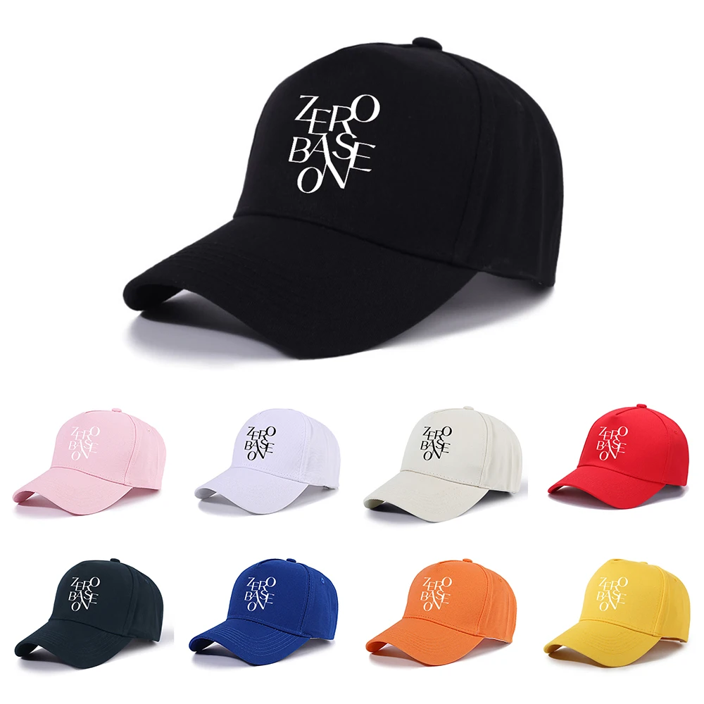 Kpop ZB1 Athletic Baseball Cap ZEROBASEONE Adjustable Size Graphic Print Ponytail Hats for Running Workouts Outdoor Activities