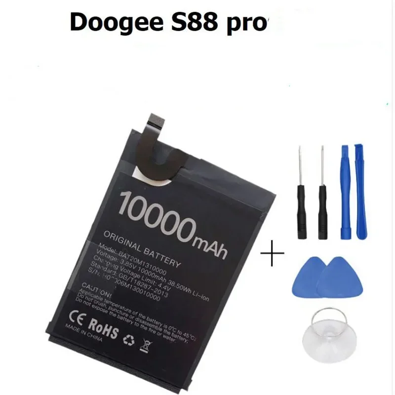 

100% original battery for DOOGEE S88 pro battery 10000mAh new production Date for DOOGEE BAT20M1310000 battery