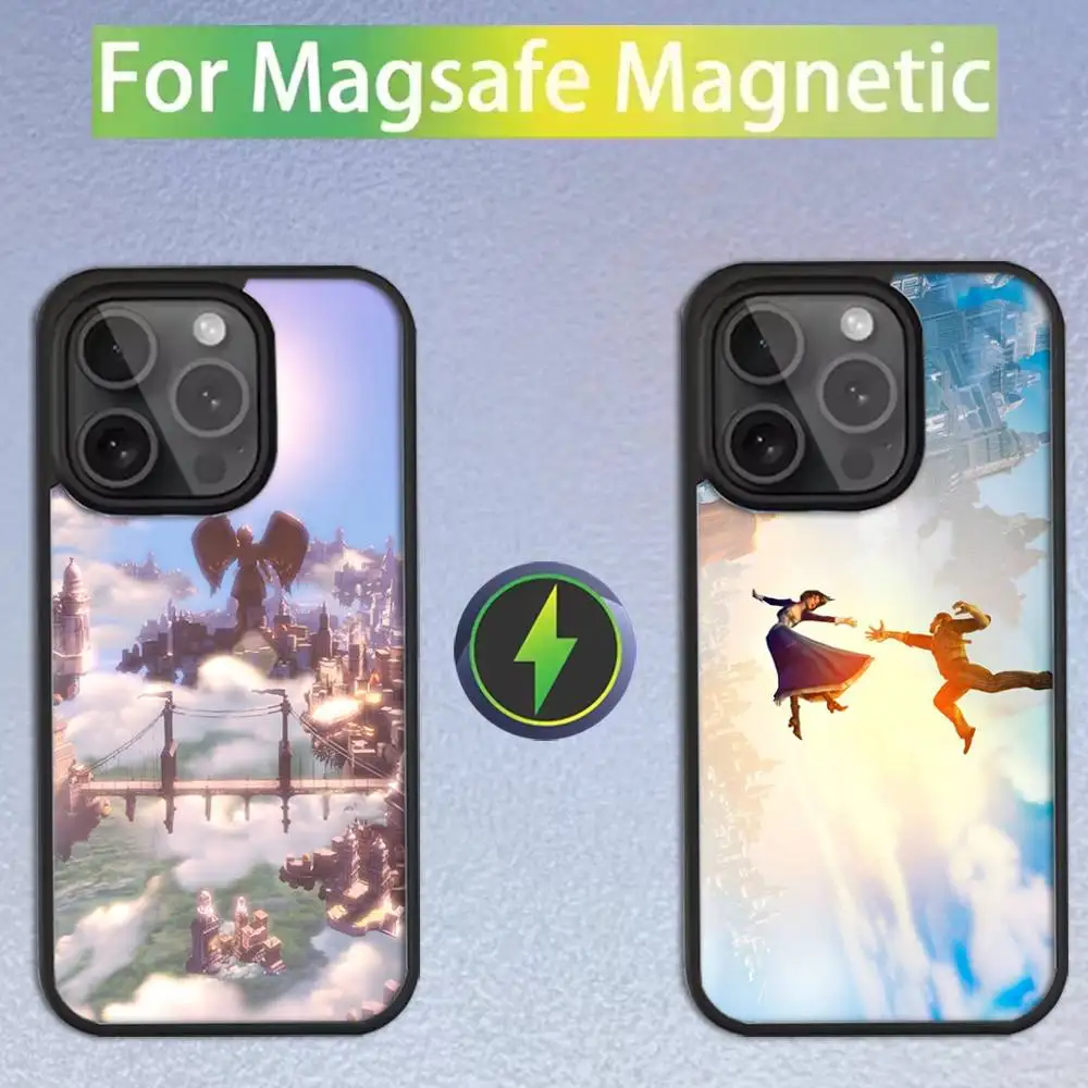 

B-Bioshock I-Infinite Phone Case For iPhone 17,16,15,14,13,12,11,Pro,Max,Plus,Mini,SE Magsafe Magnetic Wireless Charging