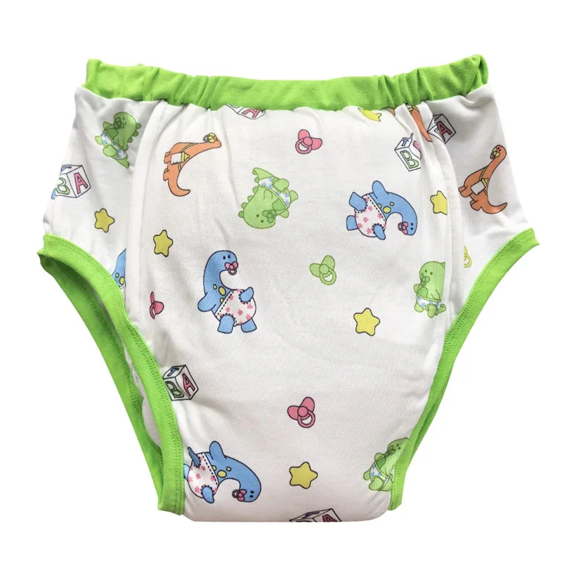 

Reusable Washable Cloth Diapers With Padding Inside ABDL Adult Baby Study Panties DDLG Cartoon Print Cotton Diapers Briefs