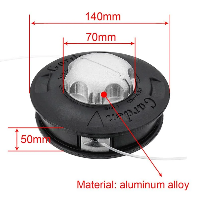 Universale M10 alluminio Nylon spazzola tosaerba Bump Spool tagliaerba 2 linee testa di taglio filo linea sega a filo tosaerba