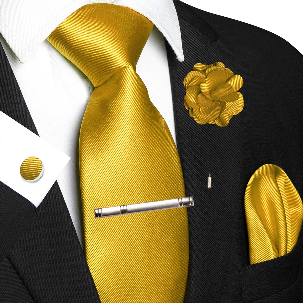 JEMYGINS Blau Solide Hochzeit Krawatte Für Männer Hanky Manschettenknopf Brosche Geschenk Herren Elegante Krawatte Mode-Business Party Dropshiping – Detail 11