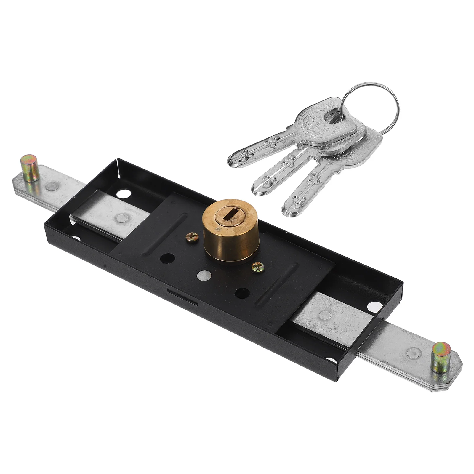 

Security Rolling Gate Lock Sturdy Iron Garage Door Lock Kit for Shutter Doors Residential Commercial Roll Up Door Safety