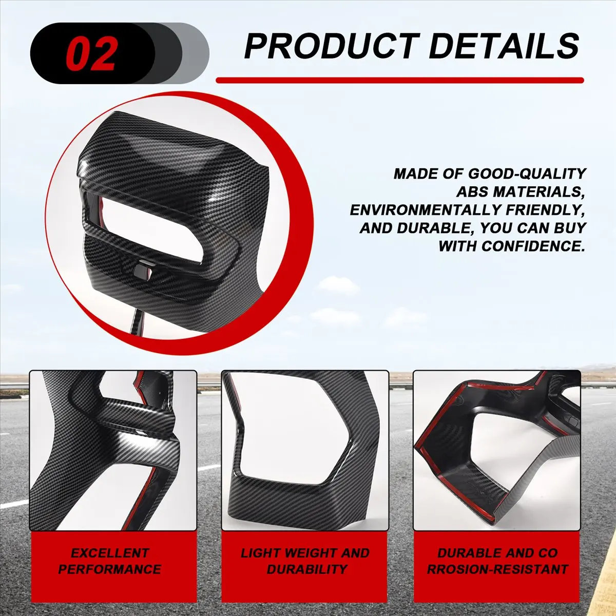 Super Sale for MG 5 MG5 2020 2021 Car Rear Armrest Air Conditioning Outlet Vent Anti-Kick Cover Trim Decoration Frame Accessorie