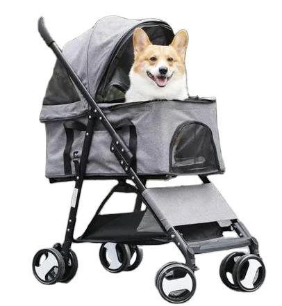 Pet cart Separate portable collapsible dog cart Small and medium dog walking cat stroller bag teddy cage