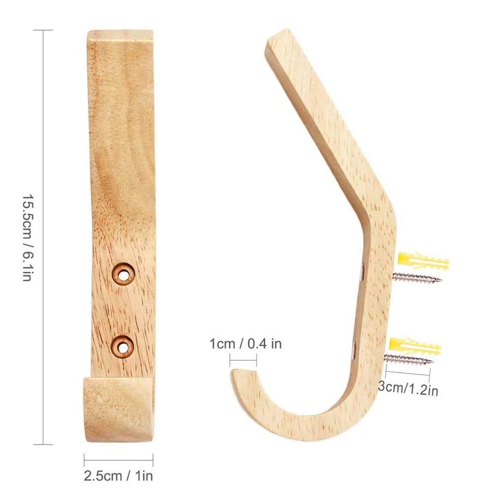 벽걸이 오크 우드 후크, 코트 후크, 빈티지 싱글 월 후크, 수건 모자 걸이용 헤비 듀티 오거나이저, 2 개