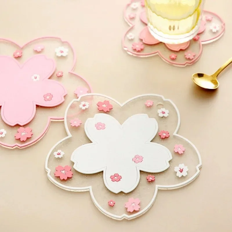 PVC Flower Heat Resistant Non-slip Kitchen Placemat Insulation Coaster Bowl Dish Cup Pad Pot Holder Table Mat Hom Decor