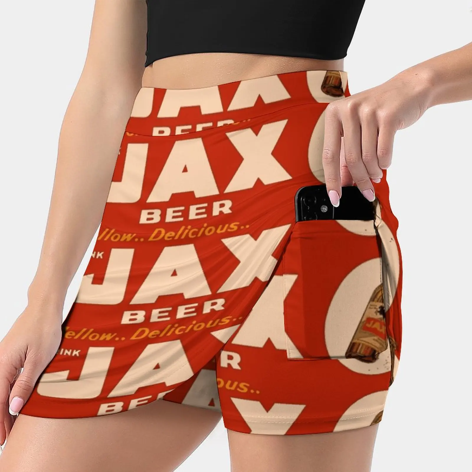 

Jax Beer Of New Orleans Women Sports Lining Skirt Tennis Dance Fitness Short Printed Skirts Jax Beer New Orleans Red White