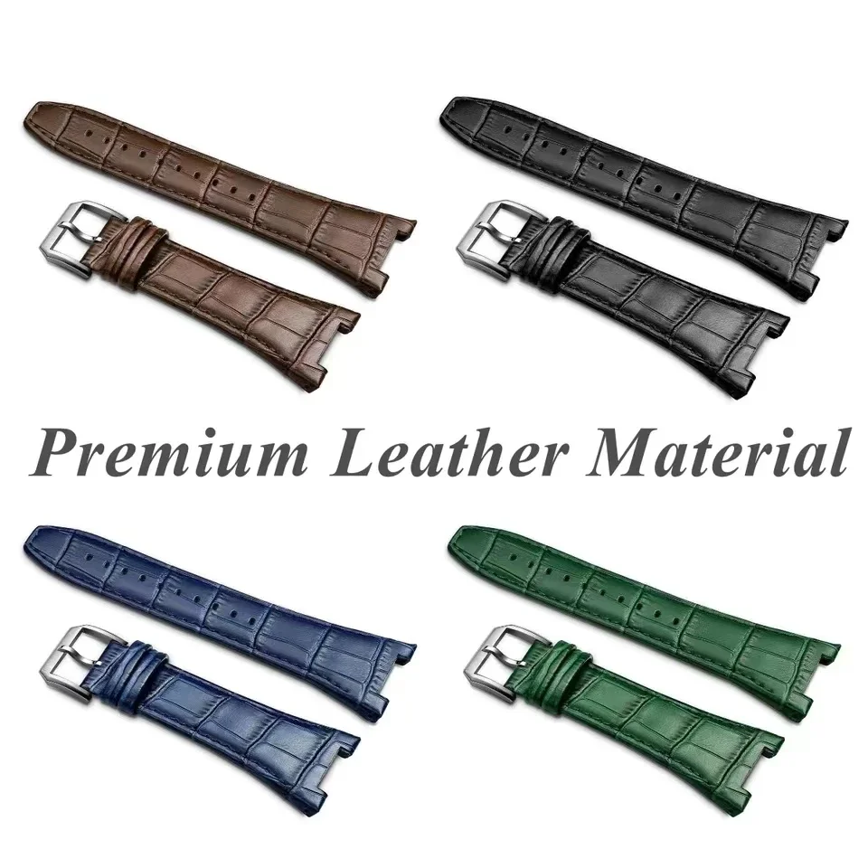 Genuine Leather Modification Case Strap for Apple Watch Band 45mm 44 Stainless Steel Frame Cover for iWatch Series 9 8 7 se 456