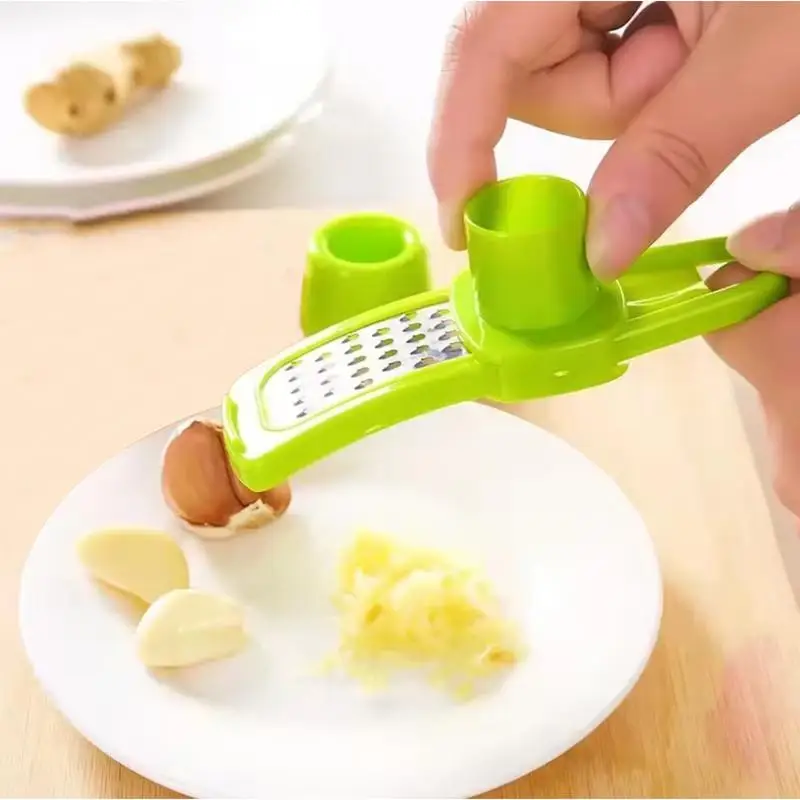 1Pcs Garlic Crusher Press Multi-Functional Manual Ginger Garlic Grinding Grater Cutter Garlic Peeler Kitchen Tools