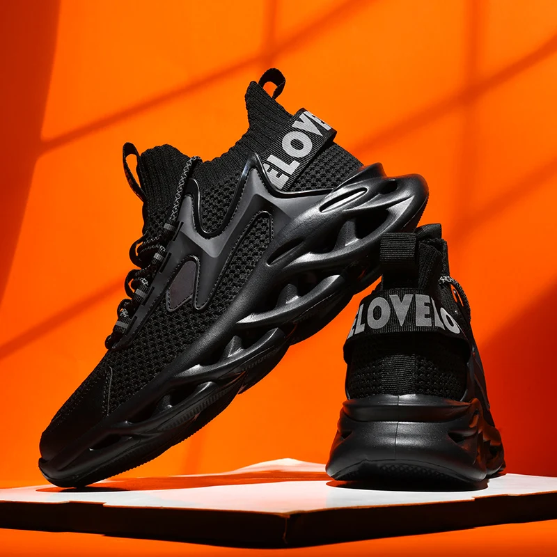 أحذية الجري الرجالية الرياضية في الهواء الطلق، خفيفة الوزن ومريحة، أحذية كاجوال مسطحة شبكية قابلة للتنفس، أحذية رياضية ناعمة للجيم للرجال