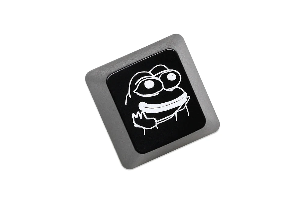 Novelty Shine Through Keycaps ABS Etched back lit black red r1 ESC