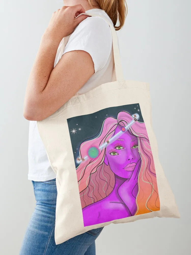 

Space Girl Tote Bag Canvas bag for women shopping cart bags Women bags