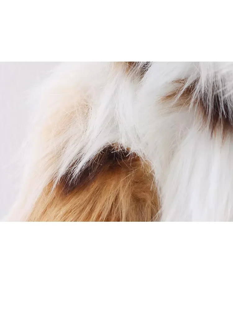 HH Women Winter Fashion Lapel Long Natural Imitation Fur Leopard Print Coat Female Warm Loose Outwear Casual Long Jacket