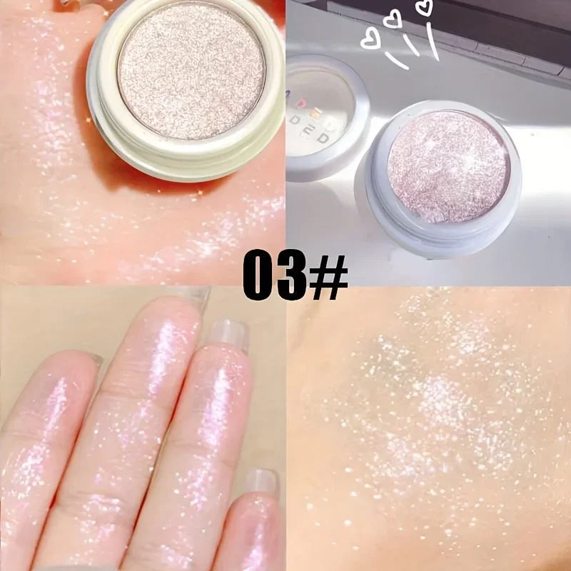 Shimmer Glitter Mashed Potatoes Highlighter Shine Highlighter Makeup Gel Face and Body Brighten Glitter Natural Contour Makeup