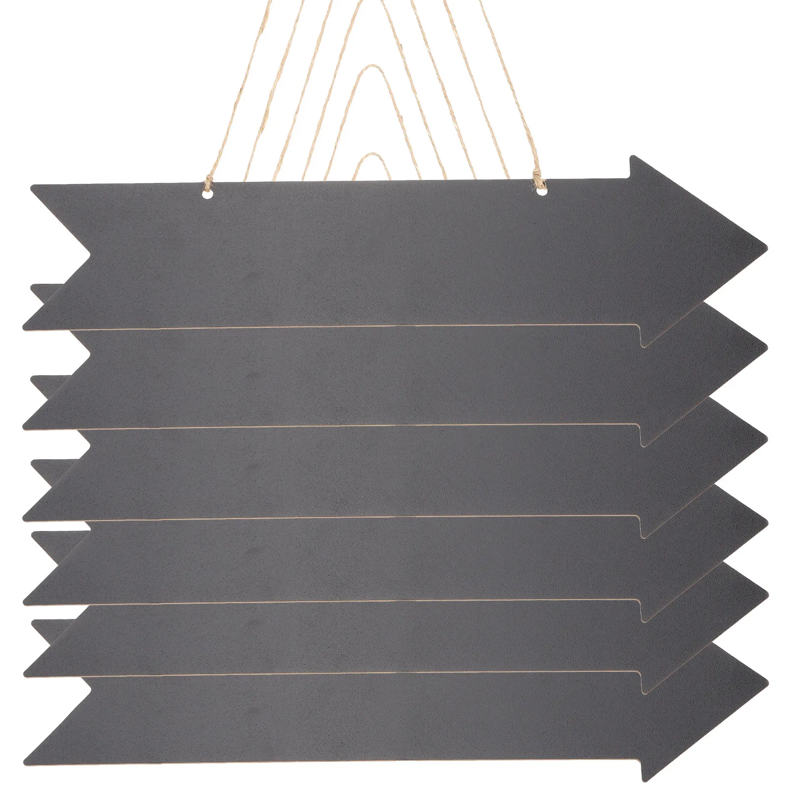 6Pcs Direction Signs Double Side Blank Arrow Sign Wooden Hanging Door Sign DIY Writable Arrow Pendant Restaurant Banquet Decor