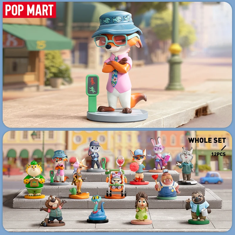 

Официальные оригинальные фигурки Pop Mart Disney Zootopia Next Adventure Series, 1/12 шт., в слепой коробке, мультяшные украшения, настольные фигурки
