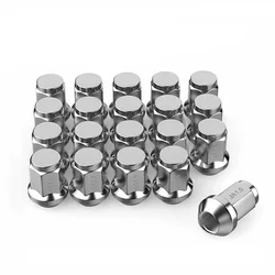 20Pcs Lug Nuts Bulge Acorn 12x1.5 Chrome Wheel Nut Replacement for Ford Fusion Focus Escape Lug Nuts