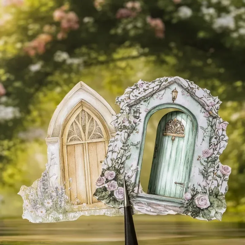 10 Stück Türpaket Täglich Aquascape Hartkarte rosa Liebe Aufkleber Türserie Dekoratives Zubehör Hintergrund Sammelalbum 137 * 93 mm