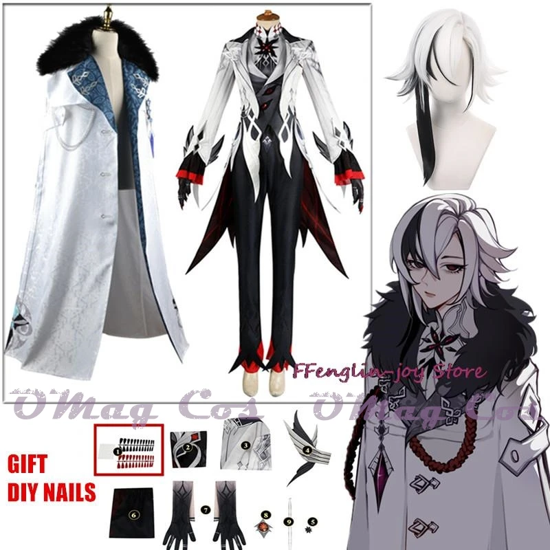 

Genshin Impact Arlecchino Cosplay Costume Fatui Harbinger Wig Cosplay Fatui Servant Snezhnaya Halloween Costumes For Women