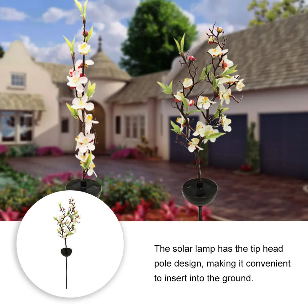 1Pcs Garden Solar Flower Light Creative Lawn Ground Inserting Lamp Outdoor Yard Decor Warm LED Solar Garden Flower Light