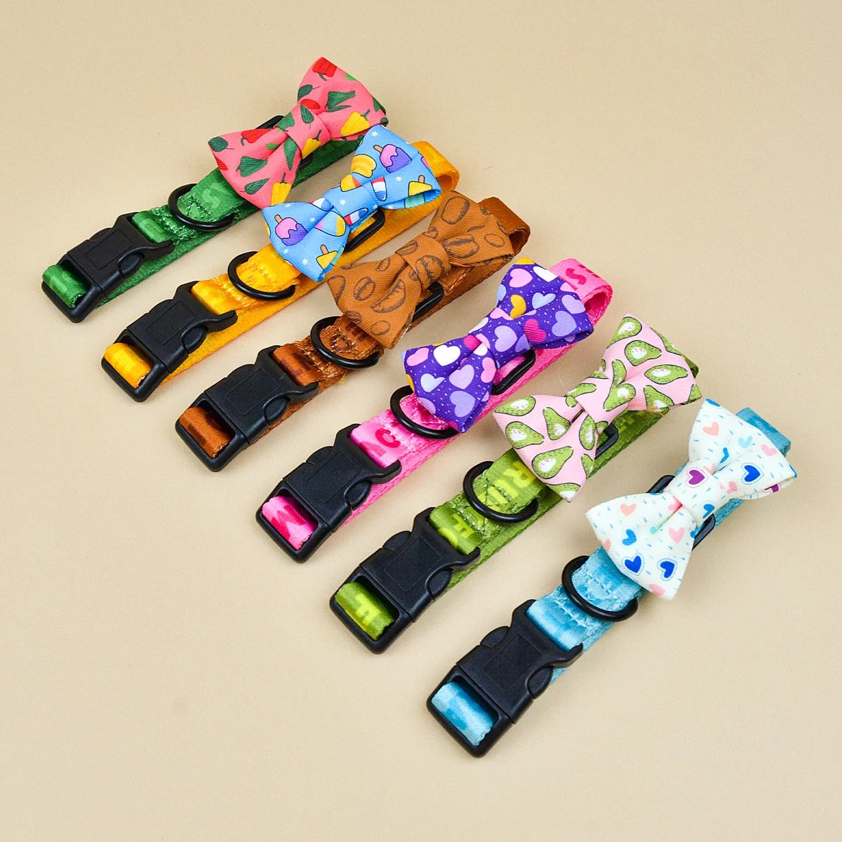 

Valentine's Day and New Year's gift Designer Design Summber Cute Design Pet Collar With Bow Tie For Small Puppy Dog And Cats