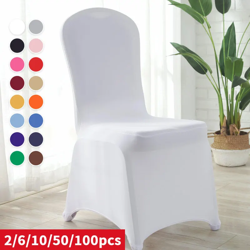 

1/50/100Pcs Wedding Chair Covers Spandex Stretch Slipcover for Restaurant Banquet Hotel Dining Party Universal Chair Cover