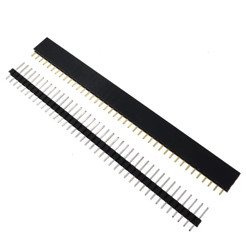 10PCS 1x40Pin 2.54mm Single Row Female + 10pcs 1x40 Male Pin Header Connector
