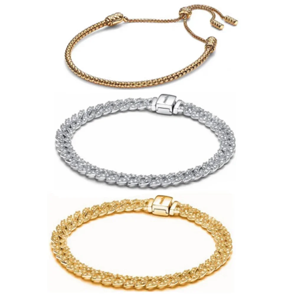 

2025 Hot Selling Gold Plated Snake Bone Chain Thick Silver Full Diamond Women's cat Jewelry Romantic Mother's Day Gift