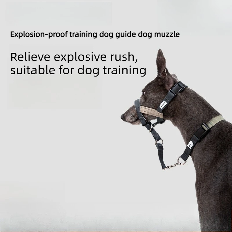 

Dog Muzzle for Pulling,Training Headcollar – Side Tighten Control,Allow Drinking Panting,Soft Nylon,Reflective,Adjustable S-L